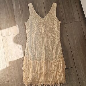 1920s Sequin Dress with headpiece and bracelet